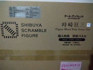 【新品未開封】時崎狂三 Pigeon Blood Ruby Dress Ver. 購入特典 背景パネル デート・ア・ライブ SHIBUYASCRAMBLE 