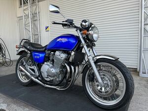 JE5-0927-5-0G77.車検2年付 CB400FOUR NC36型 1999年式 低走行1.6万km 旧CB400F仕様 モリワキマフラー カスタムシート 社外リアサス/豊橋市