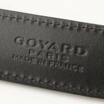 【ゴヤール】GOYARD　メンズ ヘリンボーン レザー ベルト シルバー金具 ブラック 【中古】【正規品保証】189735_画像5