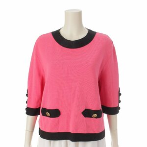 [ Gucci ]Gucci 19SS pull over crew neck silk × cotton knitted sweater 566611 pink M [ used ][ regular goods guarantee ]192540