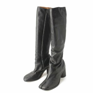 【メゾンマルジェラ】Maison Margiela　TABI タビ サイドジップ レザー ロング ブーツ S34WW0057 ブラック 38 1/2 【中古】188564