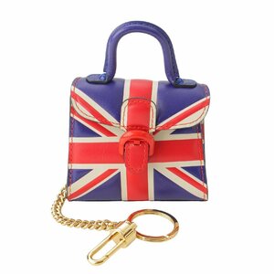 【デルヴォー】Delvaux MINIATURES AROUND THE WORLD ブリヨン ミニチュア バッグ チャーム ブルー 【中古】191831