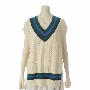 [ Comme des Garcons ]Comme des Garconstao23 год a-gai рутил ten вязаный лучший свитер белый S [ б/у ]193687
