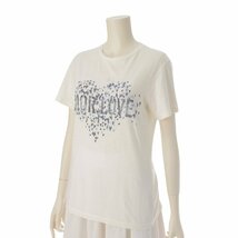 【ディオール】DIOR　DIOR LOVE コットン 半袖 カットソー Tシャツ 053T03A4469 アイボリー XS 【中古】【正規品保証】192962_画像2