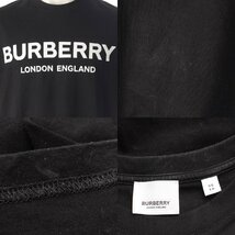 【バーバリー】Burberry　メンズ ロゴプリント コットン 半袖 Tシャツ 8026016 ブラック XS 【中古】【正規品保証】193790_画像8