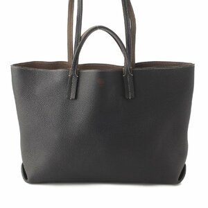 【モワナ】MOYNAT　　トリヨンレザー クアトロ リバーシブル 2WAYトートバッグ ブラック×グレージュ 【中古】【正規品保証】195410