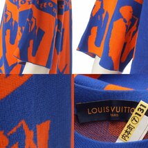【ルイヴィトン】Louis Vuitton メンズ 23SS LVジャズフライヤー 半袖 ニット Tシャツ オレンジ×ブルー L 【中古】193425_画像7