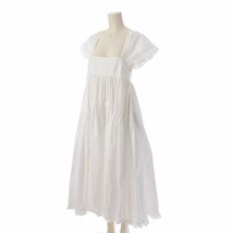 【セシリーバンセン】CecilieBahnsen ノースリーブ ロングワンピース ドレス ホワイト UK8 【中古】193556_画像2