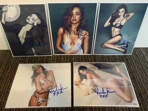 Miranda Kerr ミランダ・カー　サイン入り写真　証明書付き　モデル　ヴィクトリアズ・シークレット　水着　5枚セット 現状品