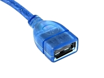 USB2.0 延長ケーブル 長さ0.5m（50cm） Type Aコネクタ オス/メス ブルー_画像3