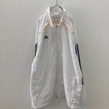 【イ1869】ADIDAS/アディダス パフォーマンスロゴ ウインドブレーカー ホワイト L_画像1