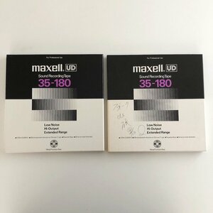 オープンリールテープ 10号 MAXELL 35-180 UD メタルリール MR-10 元箱付き 2本セット 使用済み 現状品