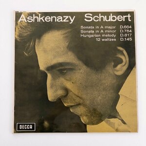 LP/ アシュケナージ / シューベルト：ソナタ D.664 D.784 ハンガリー風メロディー、12のワルツ / UK盤 ED3 DECCA SXL6260 31118-3405