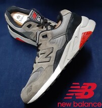 最値!定18700円!90's復刻プロカラー!ニューバランス MRT580高級スニーカー!完成形レトロランニング!灰色赤黒 訳ありサイズ違い 26.5cm 27cm_画像1