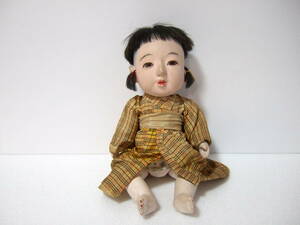 古い市松人形 着せ替え 男の子 抱き人形 / 日本人形 着物 アンティーク