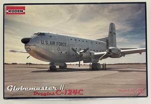 送料510円〜 希少 未使用品 定価6,380円 RODEN ローデン 1/144 ダグラス C-124C グローブマスターⅡ アメリカ空軍 輸送機 1960年代