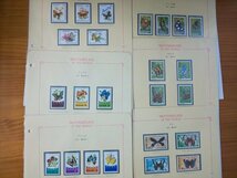 1103F65 外国切手　世界の蝶切手　パナマ　ガーナ　ザンビア　パラグアイ等　３９ページ　バインダー付き＊詳細は写真でご確認ください_画像4