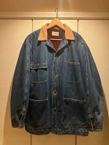 超希少USA製　80〜90年代白タグ　Ralph Lauren 　デニムカバーオール　 デニムジャケット ビンテージ