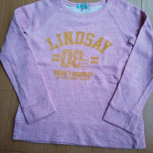 Lindsay　リンジィ　トレーナー　Mサイズ　１５０㎝　ピンク　