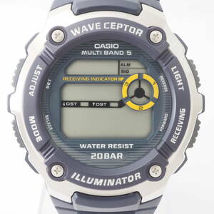 カシオ スポーツギア ウェーブセプター 3139 WV-M200 CASIO WAVE CEPTOR SS 電波 ネイビー 紺 ラバー メンズ 男性 腕時計[Pa1165-AK1