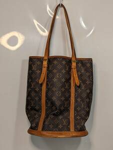 THR-135　訳あり　LOUIS VUITTON　ルイヴィトン　モノグラム　バケットGM　M42236　ミニポーチ欠品　ショルダーバッグ　ハンドバッグ