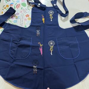 昭和　エプロン　刺繍