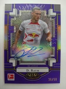 TOPPS 2022-23 Tier One BUNDESLIGA XPA-DR DAVID RAUM XPLOSIONS AUTOGRAPH PURPLE 36/50 特価即決 ダビド ラウム 直筆サイン AUTO