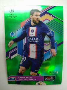 値下げ TOPPS 2022-23 FINEST UEFA CLUB COMPETITION BASE No.30 LIONEL MESSI GREEN REFRACTOR 67/99 特価即決 22-23 リオネル メッシ