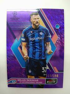 値下げ TOPPS 2022-23 FINEST UEFA CLUB COMPETITION No.137 MILAN SKRINIAR PURPLE SHIMMER REFRACTOR 127/199 特価 22-23 シュクリニアル