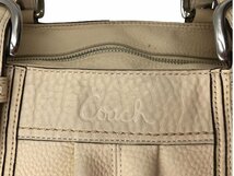 COACH コーチ トートバッグ F137332 レザー アイボリー レディース 鞄 カバン ハンドバッグ 本体 ブランド 女性 お洒落 ファッション 小物_画像6