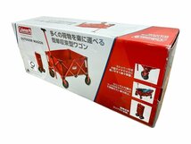 新品 未使用品 Coleman コールマン アウトドアワゴン キャンプ用品 20000021989 ストッパー 大型タイヤ キャンプ カバー付 BBQ ピクニック_画像2