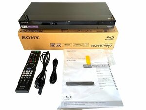 ■【極美品】SONY BDZ-FBT4000 4K ブルーレイ/DVD/レコーダー 4TB 地デジ/BS/CS 3チューナー BS/CS4K 2チューナー 4K放送W録画 2019年製