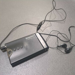 Panasonic RQ-S45 カセットプレーヤー ジャンク扱い パナソニック　ブラック 電池ケース イヤホン　付き　カセット イヤフォン 
