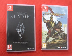 054) Switchソフト海外版2本セット　The Elder Scrolls V: Skyrim/Titan Quest