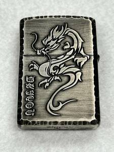 ★Zippo ジッポー ライター ARMOR アーマー 両面加工 ドラゴン dragon 2005年製★14642-71