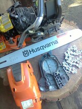 ハスクバーナ 550XP 実働品 新品ガイドバー/ソーチェン付き　Husqvarnaプロ用エンジンチェーンソー 50cc_画像7