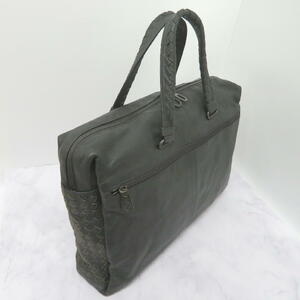 〔中古・正規品〕BOTTEGA VENETA ボッテガ・ヴェネタ メンズ ビジネスバッグ イントレチャート 黒系／ピンチヒッター 2023オータムフェア