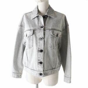 未使用品◎正規品 定349800円 BRUNELLO CUCINELLI／ブルネロクチネリ ウォッシュ加工 オーバーサイズ デニムジャケット 灰 36 タグ付 伊製