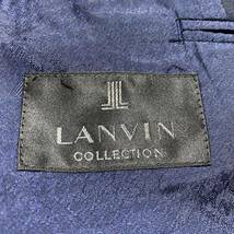 ランバンコレクション LANVIN COLLECTION スーツ スリーピース パンツ2枚 裏地総柄 M〜L相当 ウール100% ジャケット 紺色 メンズ_画像7