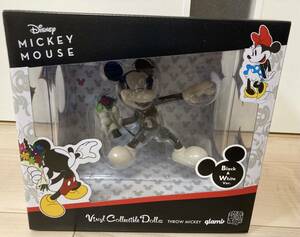 ヴァイナルコレクティブルドールズ VCD THROW MICKEY B&W Ver. フィギュア ソフビ glamb 限定 ミッキー モノクロカラー メディコムトイ