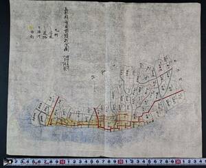 古地図【明治27年「鳥取県会見郡境町全図」（現・境港市）上道村/外江村/】