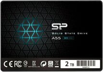 シリコンパワー SSD 2TB 3D NAND採用 SATA3 6Gb/s 2.5インチ 7mm PS4 動作確認済 3年保証 A55シリーズ SP002TBSS3A55S25 2023/10～保証有_画像1