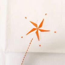 【送料無料】未使用品 HERMES エルメス ハンカチ ポケットチーフ ネッカチーフ MOUCHOIR KONSTELLATION 星座ハンカチ スター 刺繍 20-2295_画像3