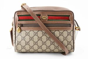 1円 美品 訳あり GUCCI ヴィンテージ グッチ オールドグッチ GGプラス シェリー ショルダーバッグ 斜めかけ ギャラ付 001.50.6655 23-6737