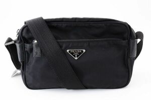 1円 PRADA プラダ テスート ナイロン リナイロン レザー ショルダーバッグ 斜めかけ ポシェット ロゴ　トライアングル　 23-6801　