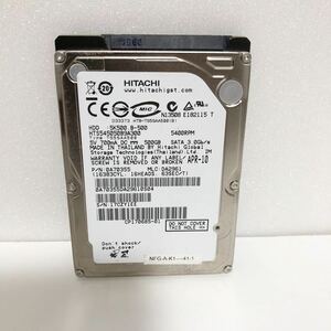 中古ハードディスク★ HITACHI 5K500 B500 ★ 2.5インチ HDD 500GB 5400rpm SATA 9.5mm ★送料無料 正常