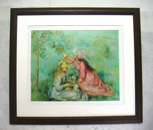 Art hand Auction Offset-Reproduktion von Renoirs Töchter der Blumen, mit Holzrahmen, Sofortkauf, Malerei, Ölgemälde, Porträt