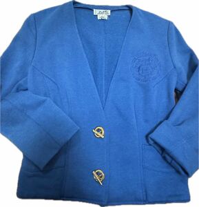 HERMES Hermes sie-n Dunk ru Gold metal fittings sweatshirt embroidery blue 
