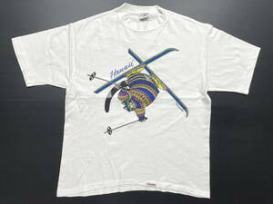 90's USA製 クレイジーシャツ クリバンキャット Tシャツ vintage　　ハワイ スキー 90年代ヴィンテージ Crazy Shirt Hawaii 石瀬5704