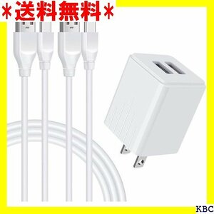 ☆人気商品 ANNIBER USB急速充電器 USB Type C 銅芯 2ポートUSB充電器1個+USBケーブル2本*2m 30